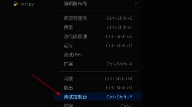 点击调试控制台面板的配图