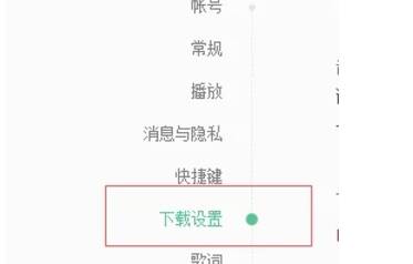 网易云音乐设置界面下载设置选项位置