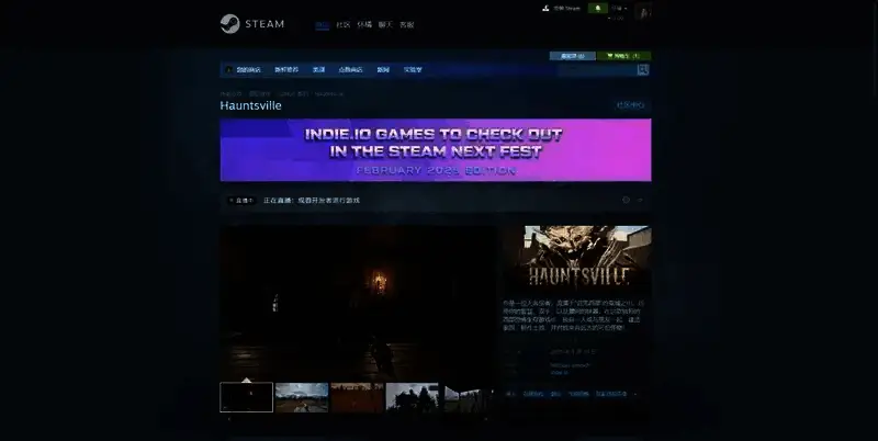 Hauntsville Steam购买页面相关图片