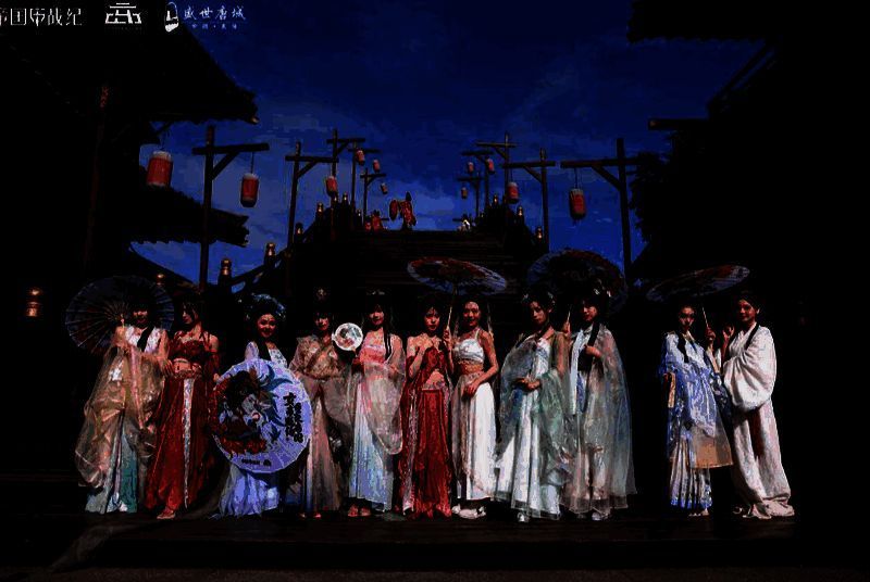 颜值达人在盛世唐城的场景