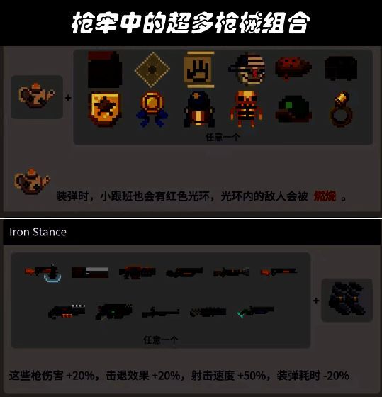 《挺进地牢》枪械与道具组合展示