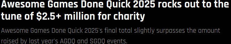 AGDQ 2025大赛相关图片2