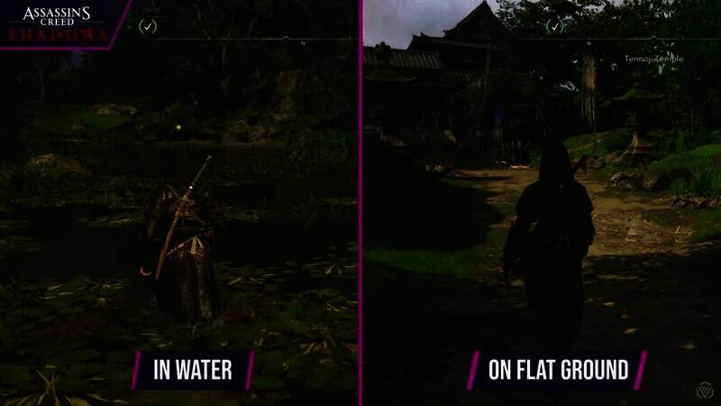 《刺客信条：影》女主穿过水流画面