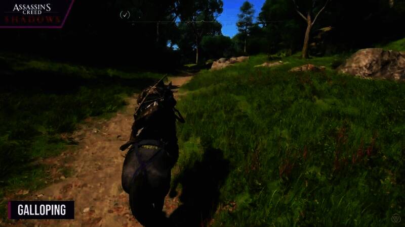 《对马岛之鬼》男主驰骋画面