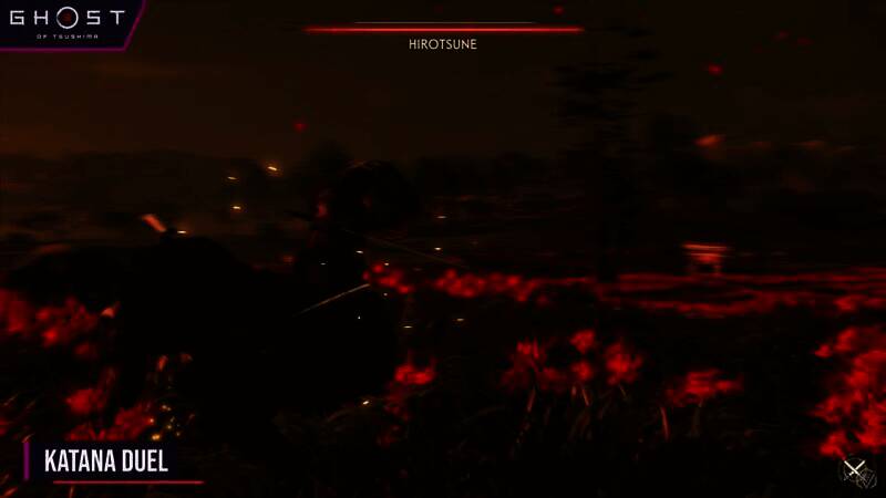 《对马岛之鬼》男主武士刀对决画面