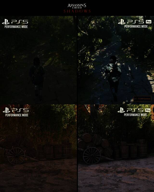 PS5和PS5 Pro性能模式对比图