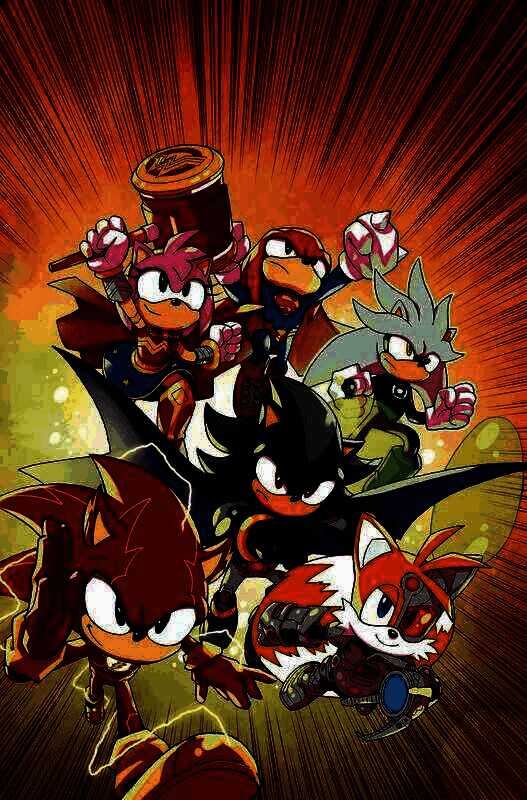 正义联盟与刺猬索尼克漫画分镜画面之一