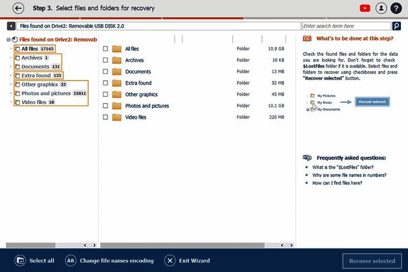 Raise Data Recovery软件勾选文件恢复界面