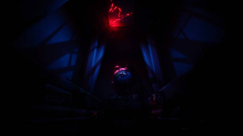 《午夜机器人》中体现磁带未来主义美学的场景