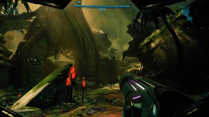 《银河战士Prime 4：Beyond》主角在维罗斯星球的画面