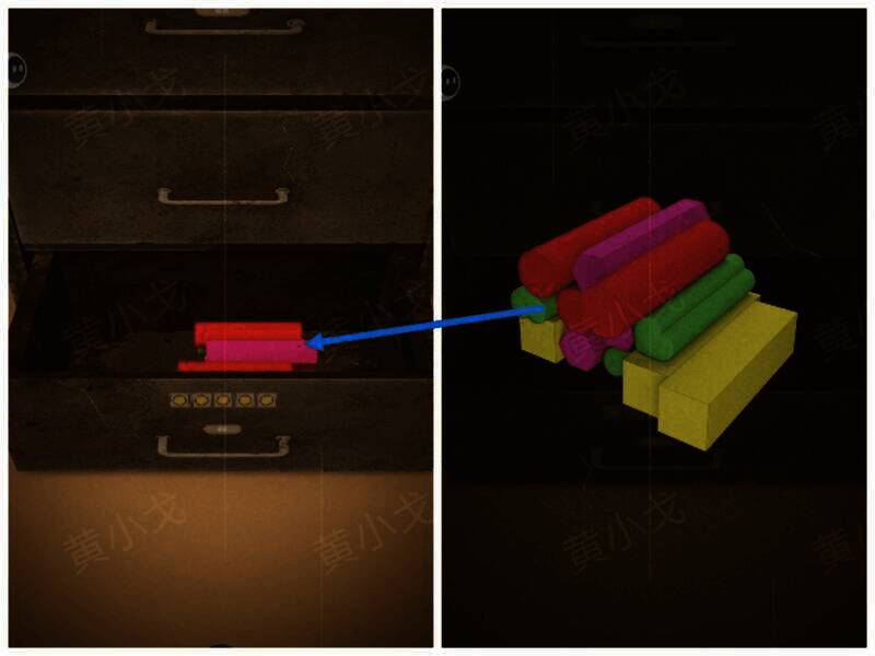 打开柜子抽屉获得积木图片