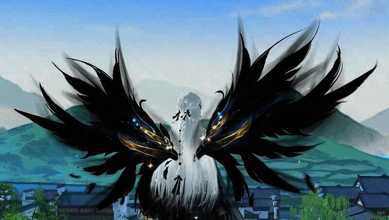 羽化登仙羽翼侧面展示图
