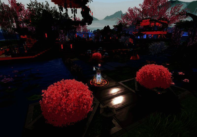 家园水榭楼阁景观