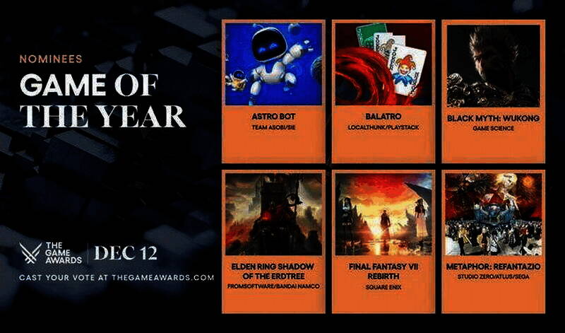 年度最佳游戏提名相关展示图