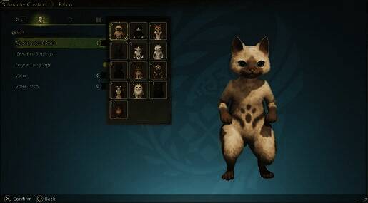 《怪物猎人：荒野》创建角色界面相关图片