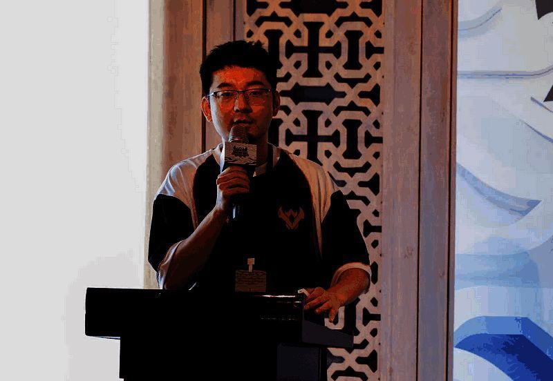 赛事负责人郭宇翔发言现场图