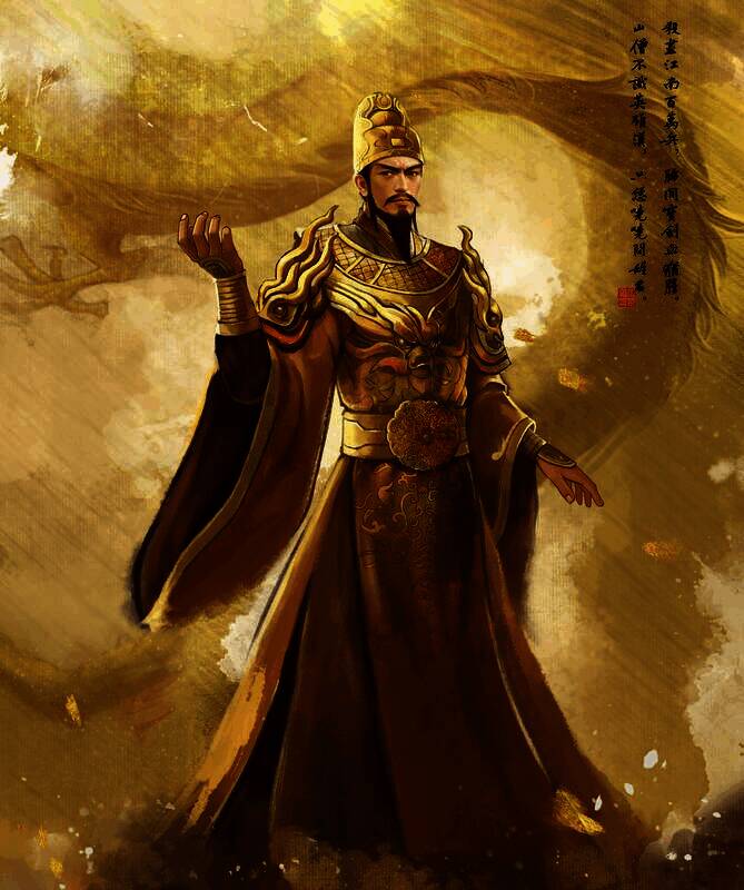 朱元璋与李善长交谈场景图