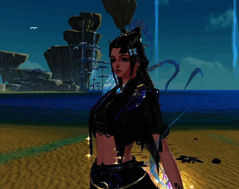 海边的紫英女脸模少女一