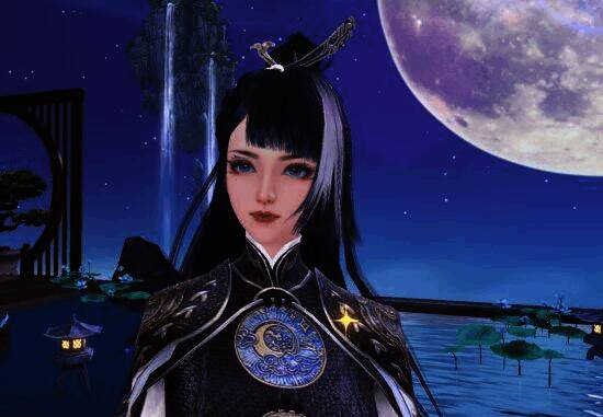 武运女脸模搭配神武八荒时装的另一视角少女图