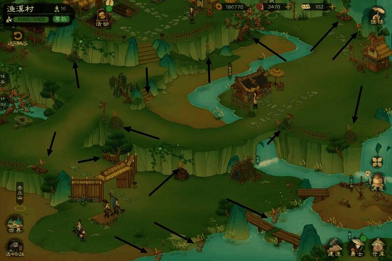 鱼溪村精卫放置点分布图