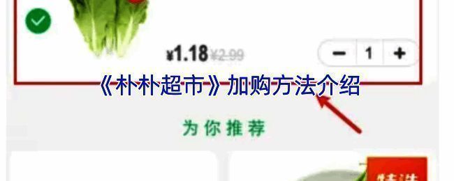 朴朴超市App商品展示页面示例图