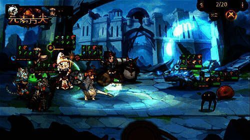 梅拉露与队友组队战斗图