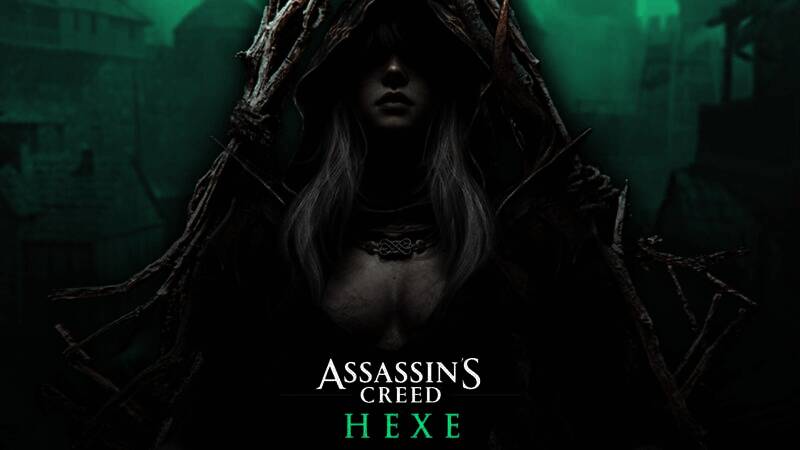 《刺客信条：Hexe》同人海报展示女巫角色