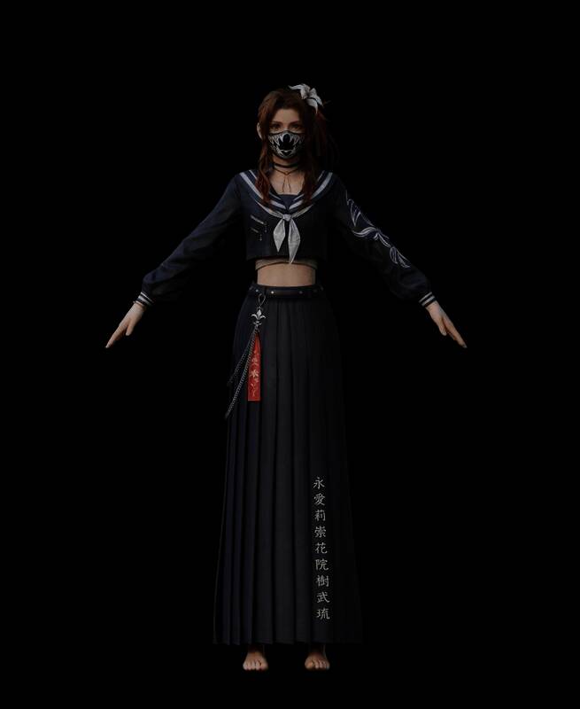 《最终幻想 7》黑丝 JK 蒂法和爱丽丝 3D 美图