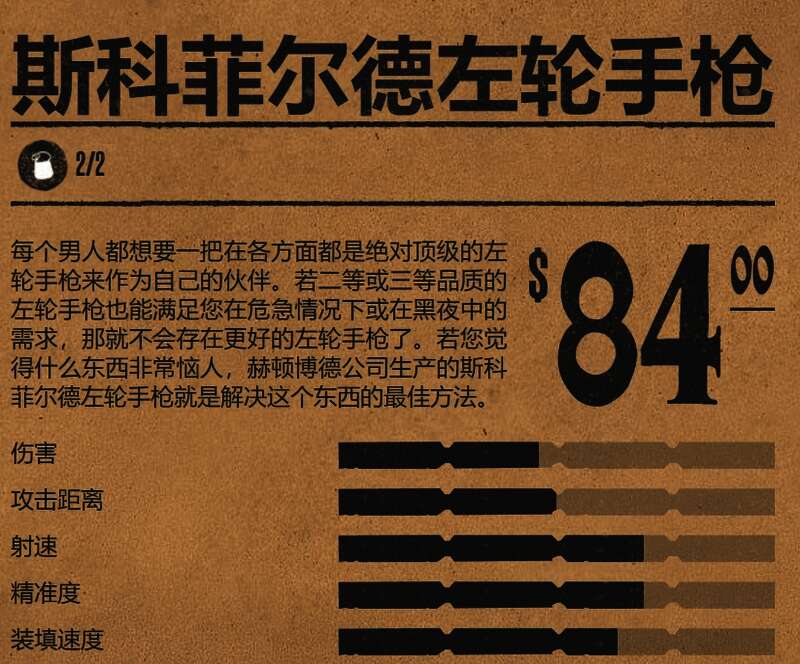 荒野大镖客2斯科菲尔德左轮相关图片2