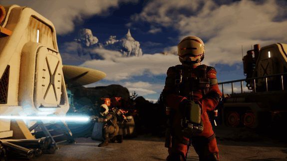 玩家驾驶飞行器探索泰柯斯星