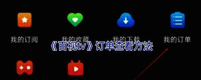 百视TV订单查询流程示意图，从主页到订单页的完整路径演示