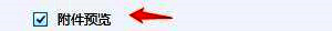 邮件设置页面内勾选附件预览功能选项