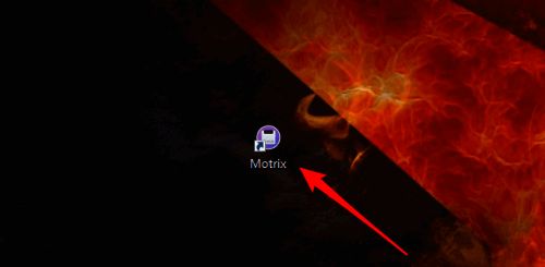 MOTRIX设置按钮位置示意图，界面标有明显设置图标