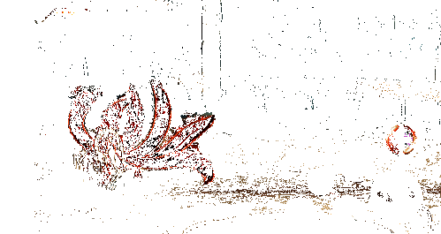 六尾鸣人在地形上释放查克拉炮的炫酷特效