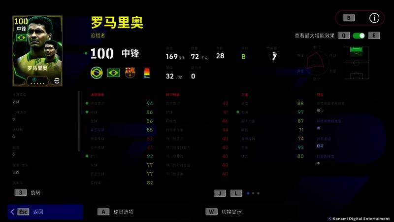 罗马里奥禁区前接球突破，动作敏捷迅速