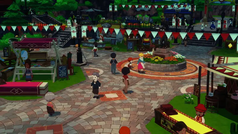 熙熙攘攘的集市旧景回忆画面