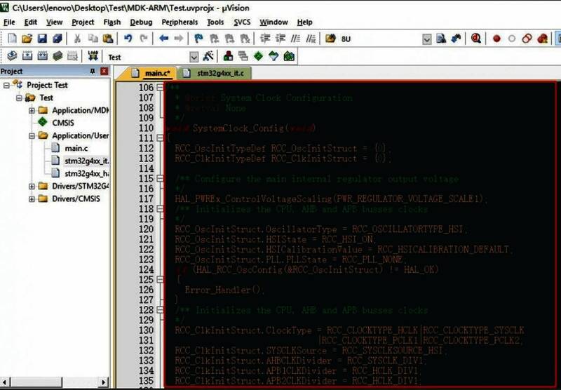 Keil uVision 5修改背景色后的实际效果预览