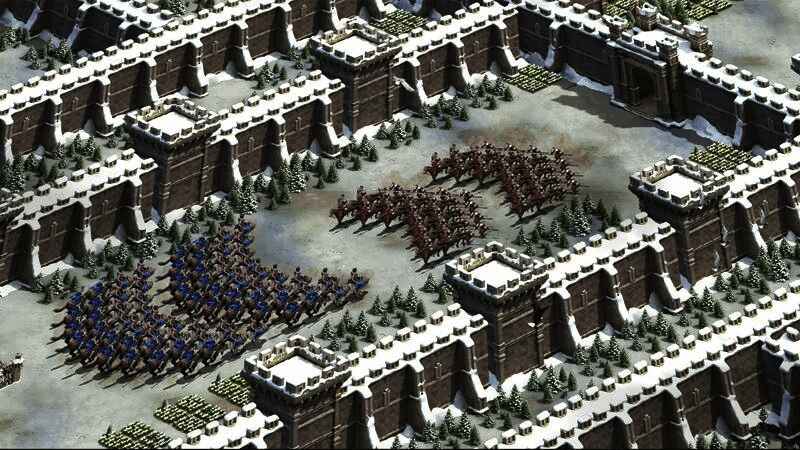 游戏画面呈现多种文明兵种混战场景，战火纷飞中可见战象与弓箭手协同作战