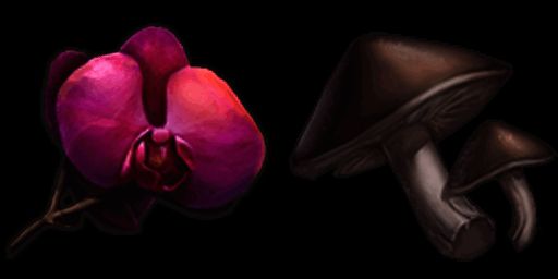 玩家在野外采集花朵的画面，阳光透过树叶洒下斑驳光影