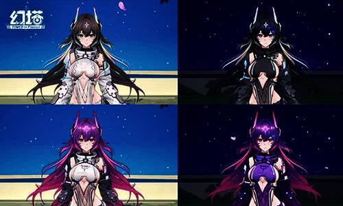 艾斯特白天与夜晚服饰对比图，颜色随环境变化明显