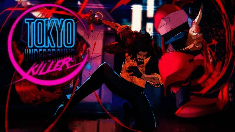 东京地下杀手战斗画面，主角使用武士刀斩杀敌人