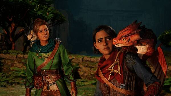 双影奇境游戏画面，双女主角协同解谜场景