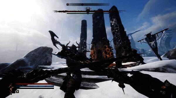 污痕圣杯游戏场景，展现克苏鲁风格的黑暗奇幻世界