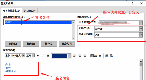 Outlook2013邮件撰写界面截图，展示签名自动插入效果