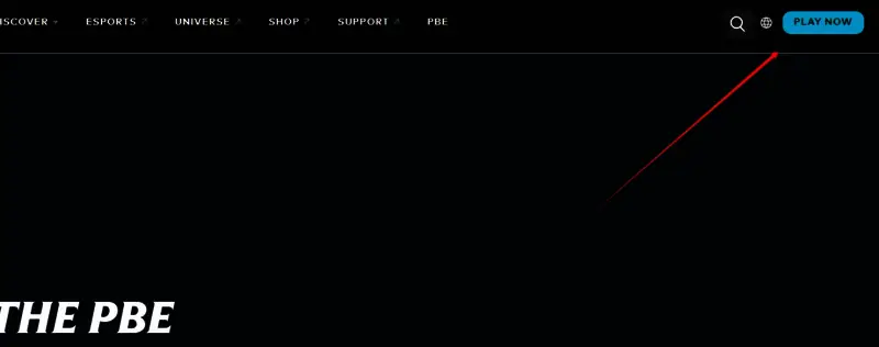 PBE美测服官网PLAY NOW按钮图