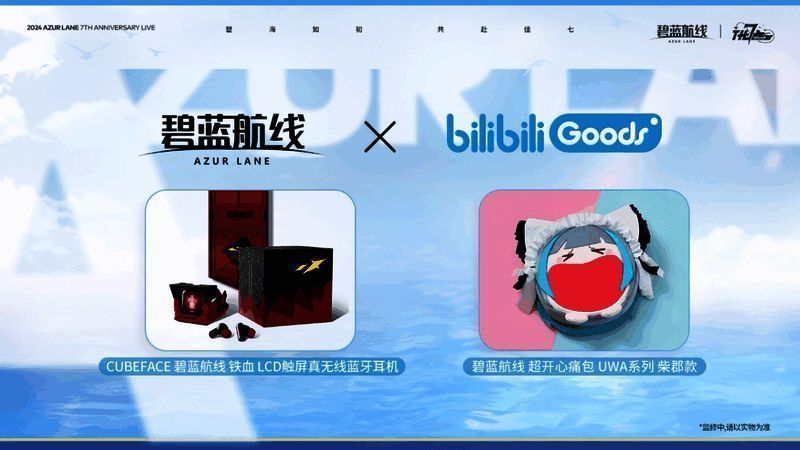 《碧蓝航线》与bilibiliGoods合作周边展示画面