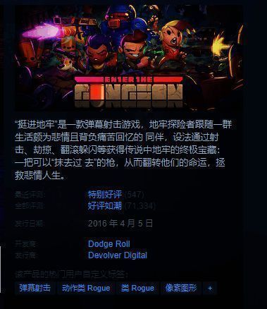 《挺进地牢》PC原版宣传图