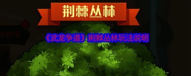 《武龙争道》荆棘丛林画面