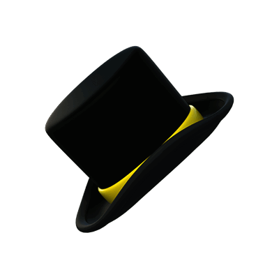 戴着礼帽的形象图