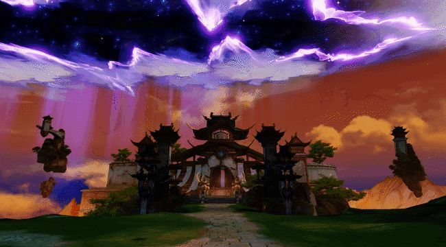 九黎上空荒之隙的景象，星芒闪烁